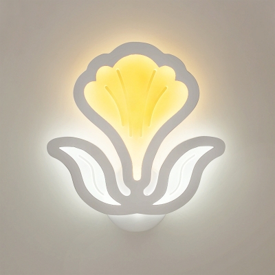 Contemporary Flower LED Sconce Lamp Acrylic White Wall Light for Kindergarten Child Bedroom