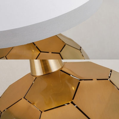 Contemporary Globe Desk Light One Light Metal & Fabric Reading Light in Brass for Office