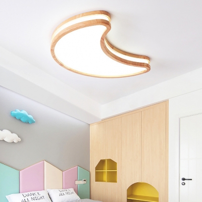 Cute Cloud/Star/Moon Ceiling Mount Light Acrylic White LED Ceiling Fixture in Warm for Kid Bedroom