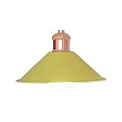 Macaron Candy Colored Pendant Light Conical Shade One Light Metal Suspension Light for Dining Room