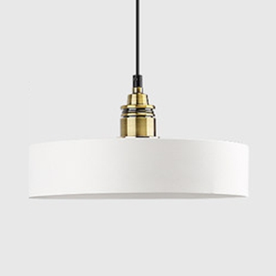 Modern Stylish Round Pendant Light One Light Aluminum Ceiling Light in Black/White for Hallway