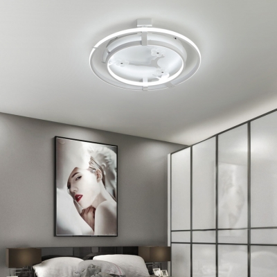 Plum Blossom LED Flush Mount Light Creative Metal Ceiling Lamp in Warm/White for Nursing Room