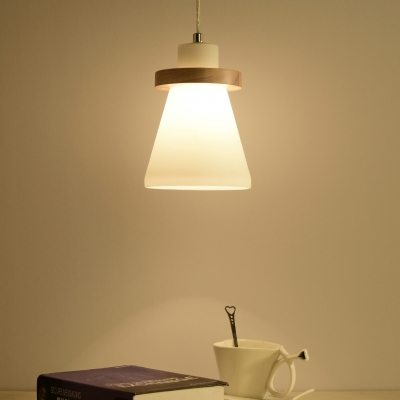 Vase Shaped Bedroom Hanging Lamp Milk Glass 1/3/5 Lights Contemporary Pendant Light in White