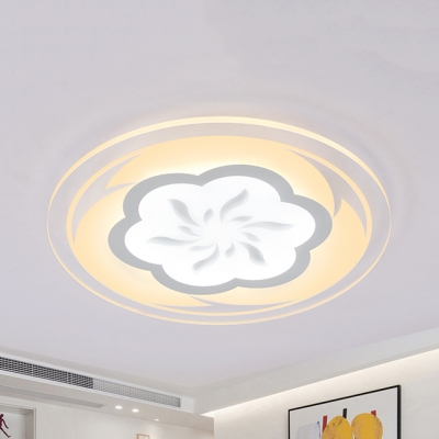 Acrylic Plum Blossom Ceiling Mount Light Cartoon Warm/White Lighting LED Ceiling Lamp for Living Room
