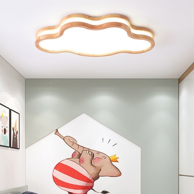 Cute Cloud/Star/Moon Ceiling Mount Light Acrylic White LED Ceiling Fixture in Warm for Kid Bedroom