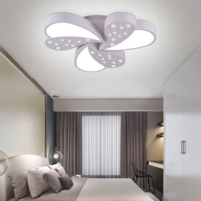Heart Living Room Ceiling Mount Light Metal 3/4/5/6 Heads Kids LED Ceiling Lamp in Warm/White