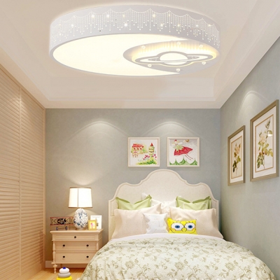 Mood Planet Bedroom Ceiling Mount Light Acrylic Creative LED Flush Mount Light in Warm/White