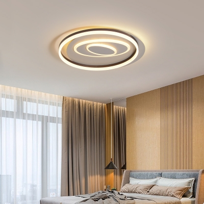 Nordic Style Slim Panel Flush Mount Light Acrylic Third Gear Ceiling Light for Nursing Room