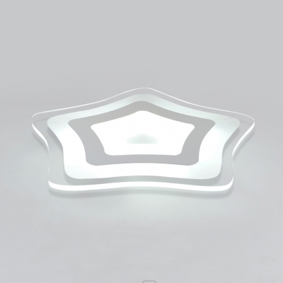 Simple Style Star Ceiling Mount Light Acrylic Warm/White Lighting LED Ceiling Fixture for Shop