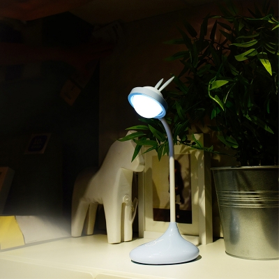 Touch Sensor Rabbit LED Desk Lamp 1 Light USB Charging Reading Light in Blue/Pink/White for Dormitory