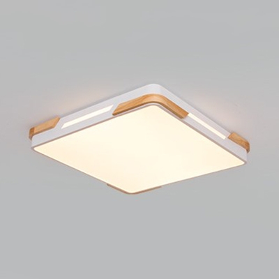 Square Living Room Flush Mount Light Acrylic Contemporary LED Ceiling Lamp with Neutral Light
