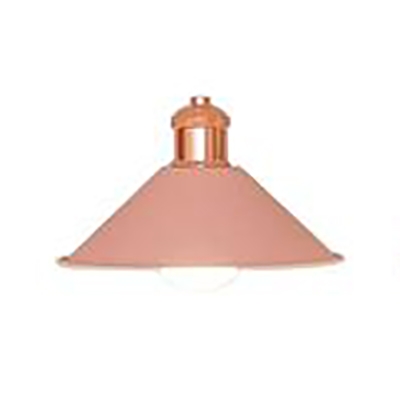 Macaron Candy Colored Pendant Light Conical Shade One Light Metal Suspension Light for Dining Room