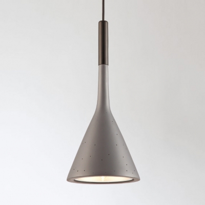 Modern Conical Pendant Light 1 Light Metal Suspension Light in Black/Gray/Black for Kitchen