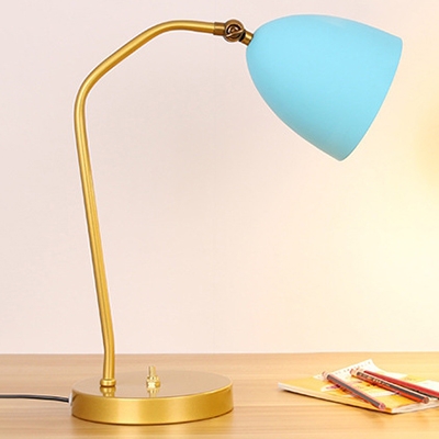Rotatable Metal Dome LED Reading Light Bedroom Study Room 1 Light Macarcon Colored Desk Light