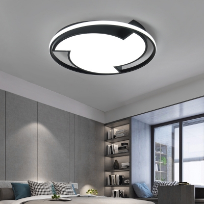 Tornado Shape LED Flush Mount Light Aluminum Stepless Dimming/Third Gear/Warm/White Ceiling Light for Bedroom