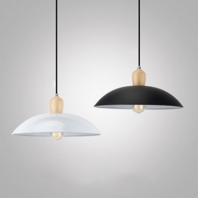 Cream Home Lighting LED Bulb Metal Domed Pendant Shades Ceiling Lights Black 