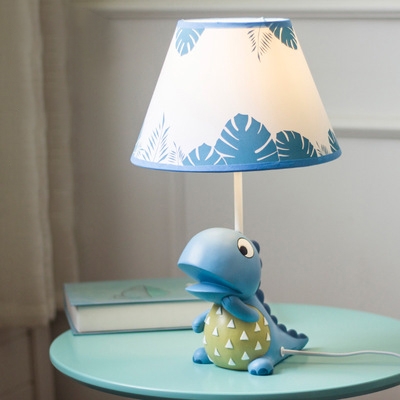 Lovely Tyrannosaurus Rex Reading Light 1 Light Eye-Caring Dimmable LED Desk Lamp in Blue/Pink for Boy Bedroom