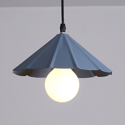 Metal Conical Shade Pendant Light Dining Room One Light Macaron Loft Suspension Light