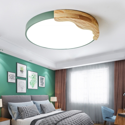 Round LED Flush Mount Light Simple Style Acrylic Ceiling Light in Warm/White for Bedroom