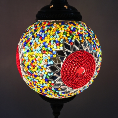 Stained Glass Orb Pendant Lamp Cafe 1/4 Pack 1 Light Moroccan Mosaic Ceiling Pendant(not Specified We will be Random Shipments)