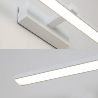 Waterproof Linear LED Wall Lamp Simple Style Acrylic Vanity Light with White Lighting for Bedroom