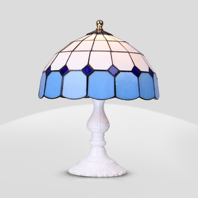 Domed Shade Living Room Table Light Art Glass One Light Traditional Tiffany Desk Light