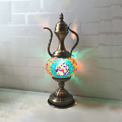 Metal Wine Pot Table Light Restaurant Hotel 1 Light Moroccan Turkish Table Lamp with 4 Design Choice