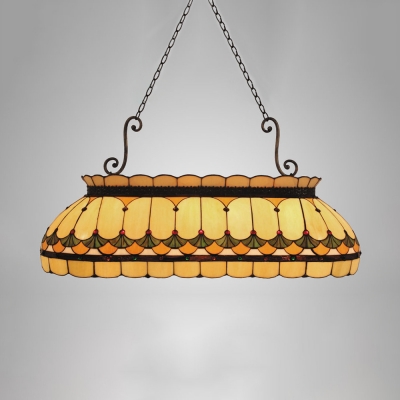 billiards stained glass light fixture