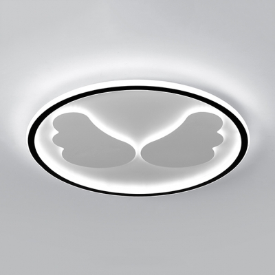 Angel Wing LED Flush Mount Light Simple Style Acrylic Ceiling Light in Warm/White for Adult Bedroom