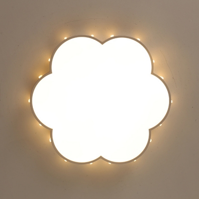 Bloom Study Room LED Ceiling Light Acrylic Simple Style Flush Mount Light in Warm/White