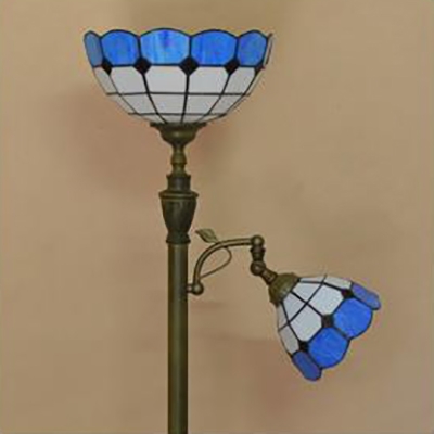 Metal Plant Design Floor Light 2 Heads Vintage Stylish Floor Lamp in Brass for Hotel