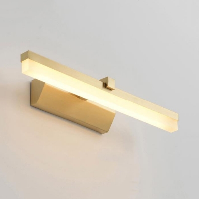 Mirror Hotel Linear LED Sconce Light Aluminum 9.5/18/21 Inch Modern Gold Vanity Light