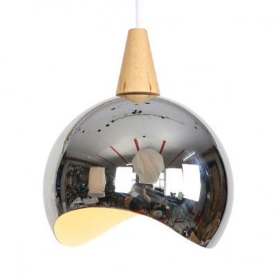 Orb Shop Restaurant Hanging Light Metal 1 Light Creative Ceiling Light in Chrome/Rose Gold