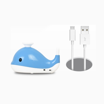 Stepless Dimming Dolphin Desk Lamp Switch Control LED Reading Light with USB Charging Port for Bedroom