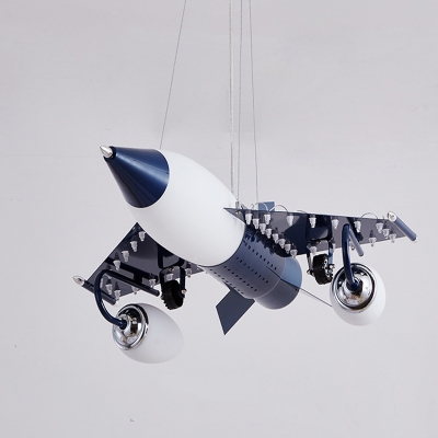 Vivid Airplane Shape Hanging Light Creative Metal LED Suspension Light for Boy Bedroom