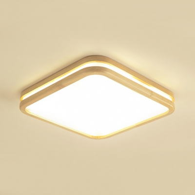 Contemporary Square Panel Ceiling Mount Light Acrylic LED Flush Light in Warm/White for Hotel