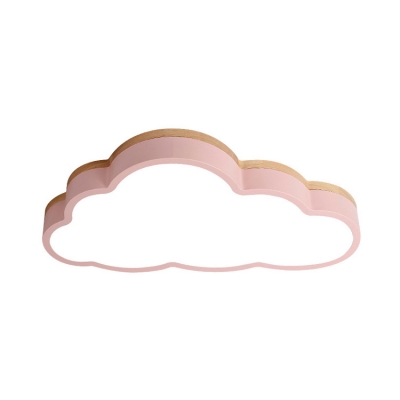 Contemporary Cloud LED Ceiling Mount Light Blue/Pink/White Ceiling Lamp with White Light/Third Gear for Bedroom