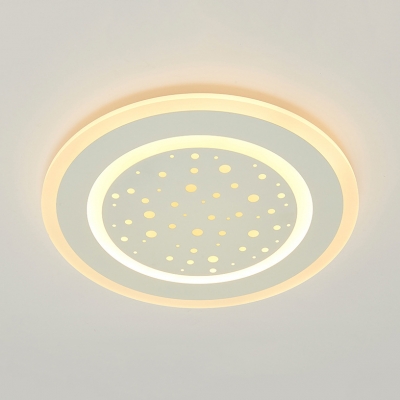 Modern Dots/Flower LED Ceiling Lamp Acrylic Flush Light in Warm/White for Living Room