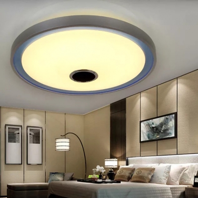 Round Living Room Led Ceiling Light Acrylic 7 Color Remote Control