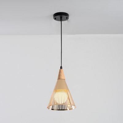 1 Light Hollow Cone Ceiling Pendant Rustic Style Metal Hanging Light in Black/Gold/White for Shop