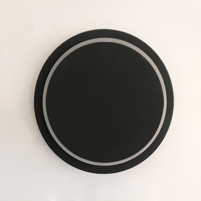 Acrylic Round LED Wall Sconce Contemporary Black/White Sconce Light in Warm for Bathroom Foyer