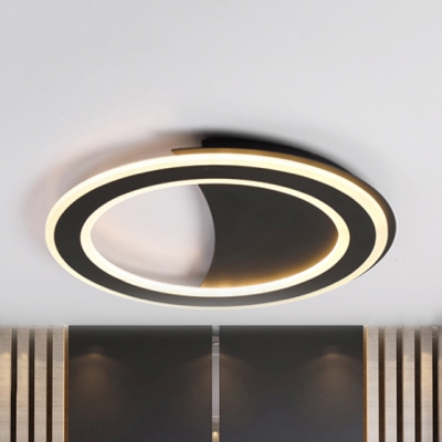 Black White Circle Flush Mount Light, Modern Flush Ceiling Lights For Kitchen