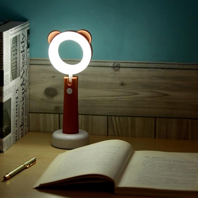Kid Bedroom Animal LED Desk Lamp Silica Gel Lovely Switch Reading Light with USB Charging Port