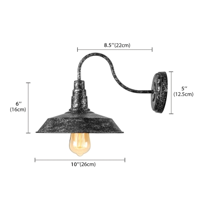 Mottled Black 10'' Wide Small Industrial Indoor LED Wall Lamp