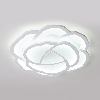 Nordic Style Flower Flush Light Acrylic LED Ceiling Mount Light in Warm/White for Nursing Room