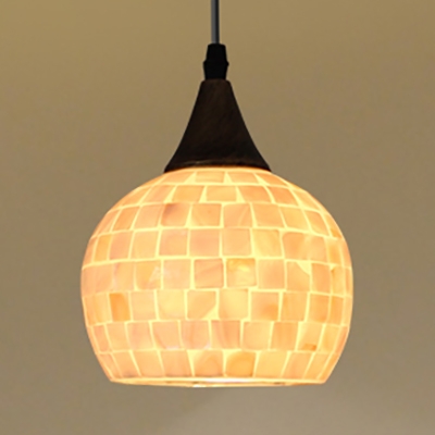 Shell Domed Shade Pendant Light Shop Dining Room Tiffany Style Small Ceiling Pendant