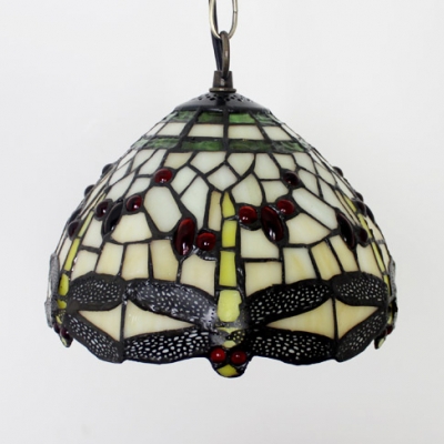 Stained Glass Dragonfly Ceiling Pendant Restaurant Single Light Tiffany Rustic Hanging Light