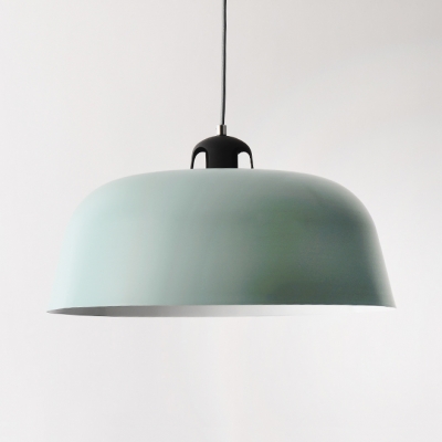 Nordic Candy Colored Pendant Light 1 Light Barn Shade Metal Suspension Light for Child Bedroom