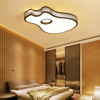 Baby Bedroom Guitar Flush Ceiling Light Acrylic Creative Black/White LED Ceiling Fixture in Warm/White