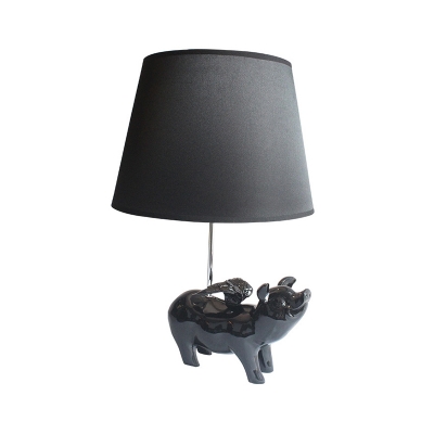 Black White Tapered Desk Light 1, Black Pig Table Lamp